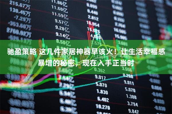 驰盈策略 这几件家居神器早该火！让生活幸福感暴增的秘密，现在入手正当时